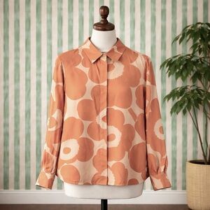 Marimekko Women's Värssy Unikko Poppy Floral Button Up NWT!